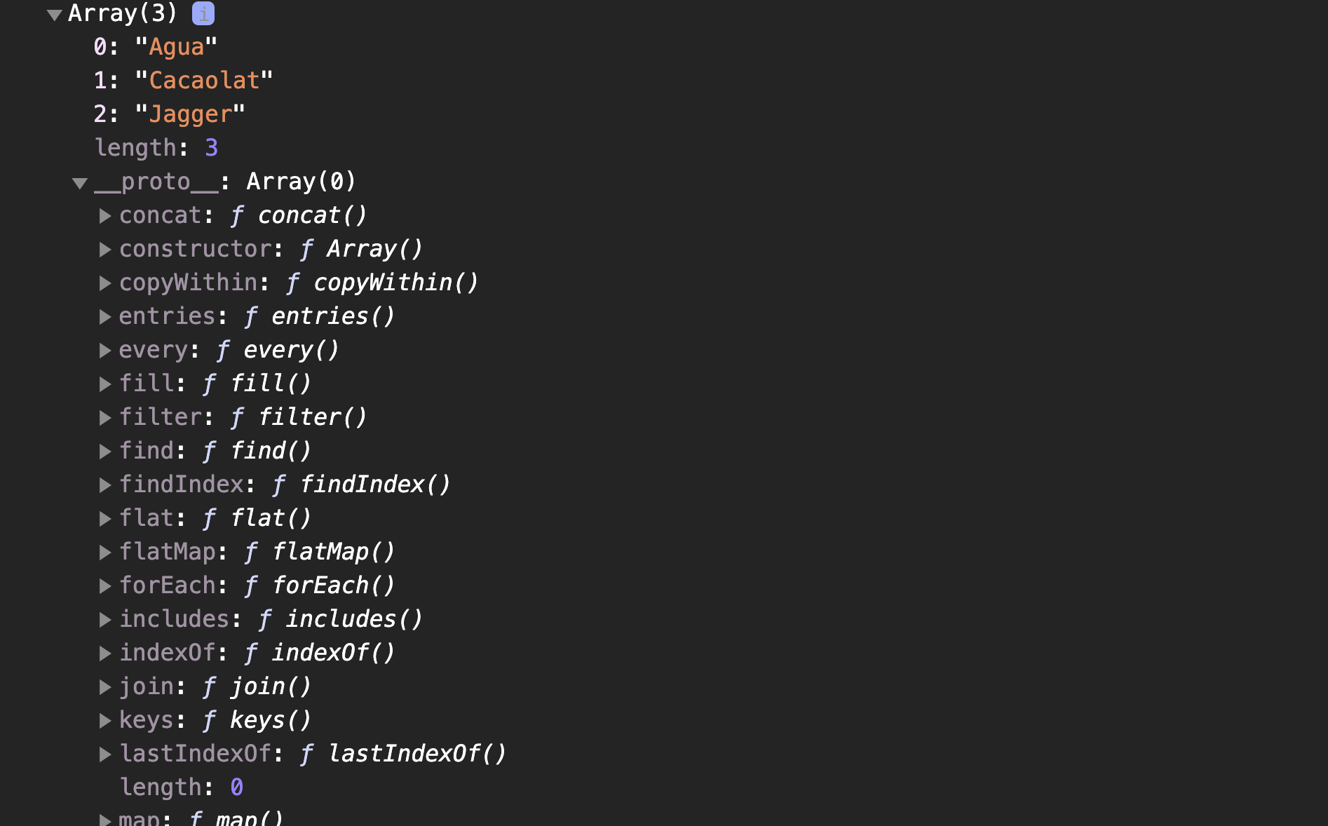 Prototipo de un objeto array en Javascript